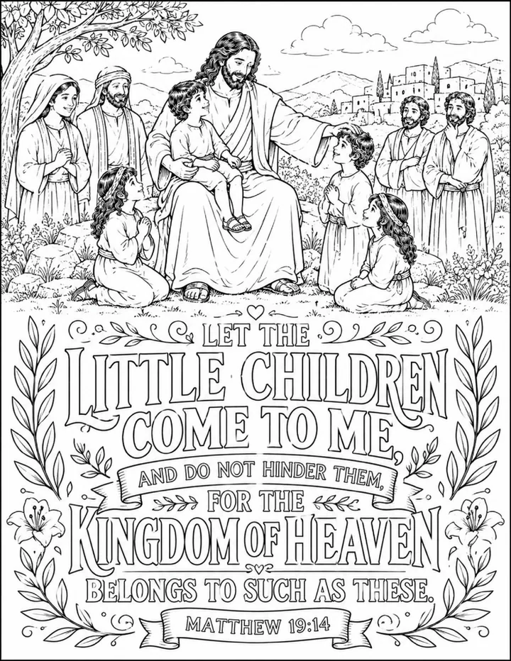 Actual scripture coloring page